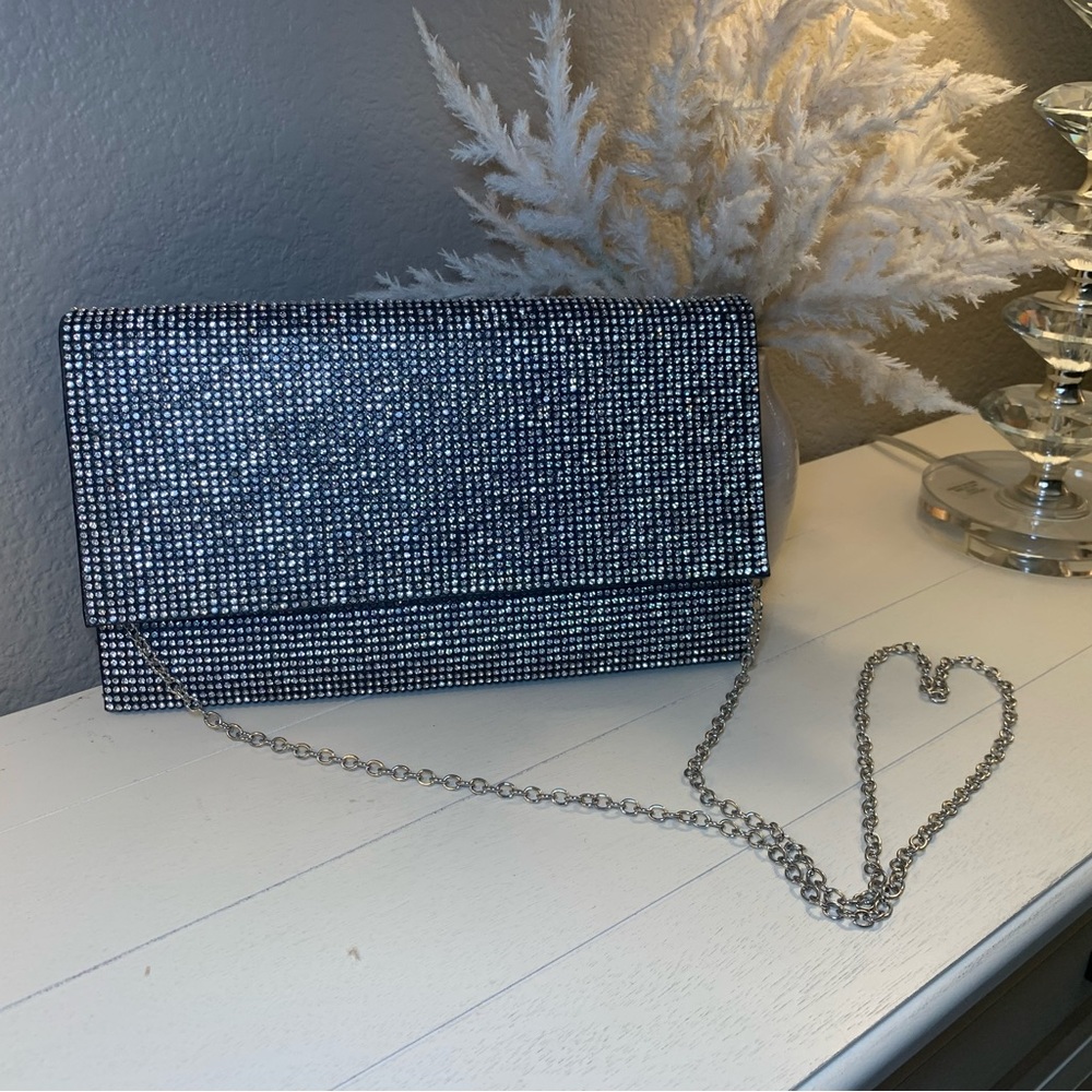 Hottie Rhinestone Evening Clutch with chain strap